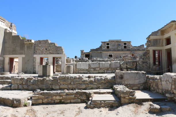The Palace of Knossos Mighty ruins of the Palace of Knossos, near Heraklion knossos photos stock pictures, royalty-free photos & images