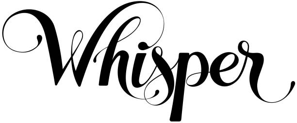 Whisper - custom calligraphy text vector art illustration