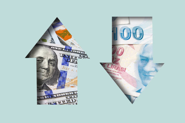 istock Exchance Rate Concept with Arrows 1410284087