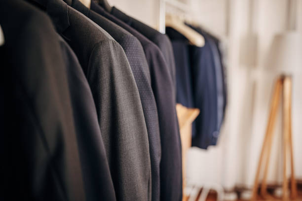 istock Suits in clothing store 1410285411