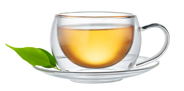 istock Glass cup of tea isolated on white background 1410285657