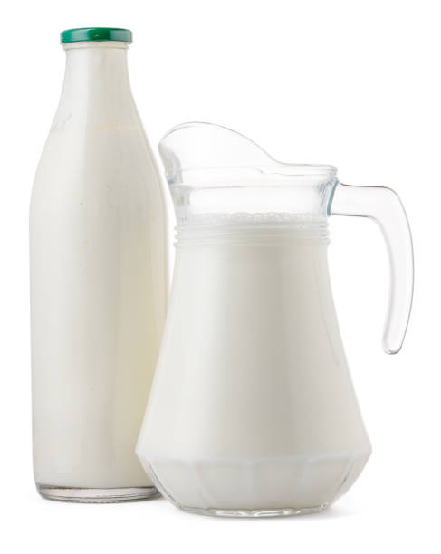 istock Glassware full of fresh milk isolated on white 1410287618