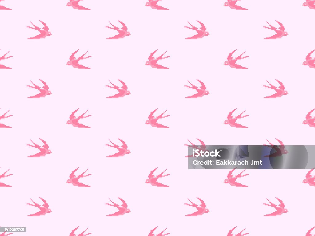 Pink Bird Pattern Bird Seamless Pattern On Pink Background Stock Illustration - Download ...