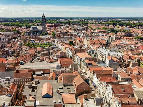 Rooftops of Bruges, Belgium