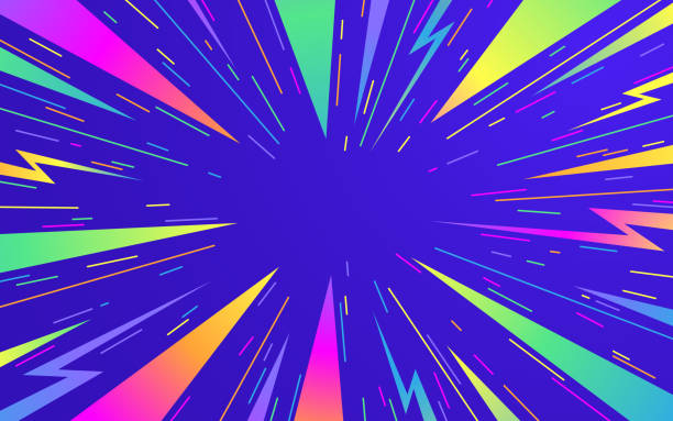 Abstract Zap Lightning Bolt Excitement Modern Gradient Background vector art illustration