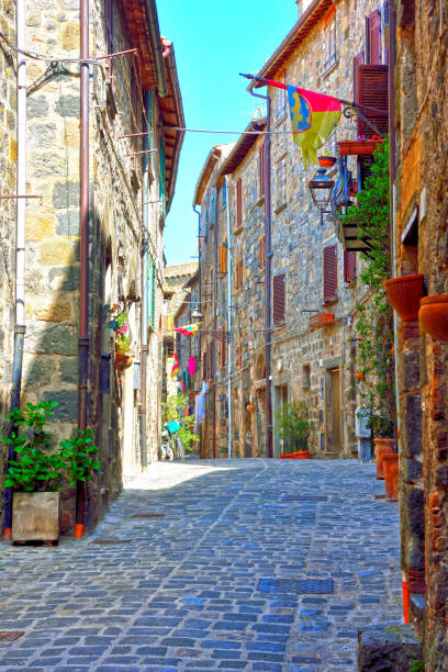 the medieval old town of Bolsena Viterbo Italy