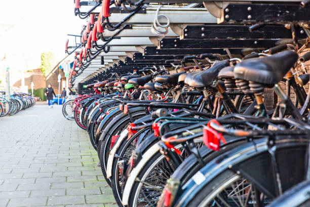 istock amsterdam and bicycles parked on the roadside 1410291351