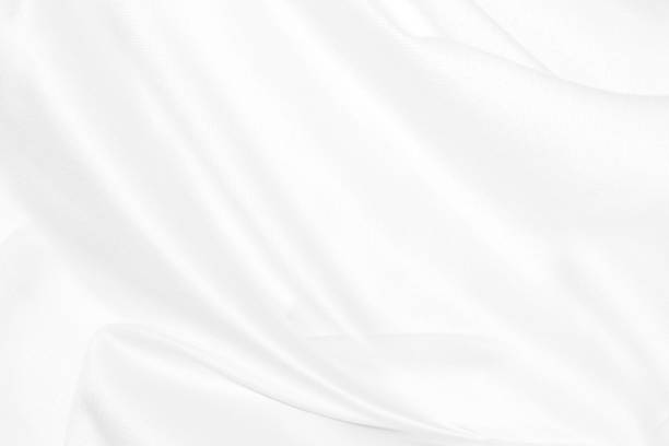 istock Clean fashion woven beautiful soft fabric abstract smooth curve shape decorative textile white background 1410293741
