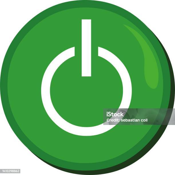 Vector On Button Turned Stock Illustration - Download Image Now ...