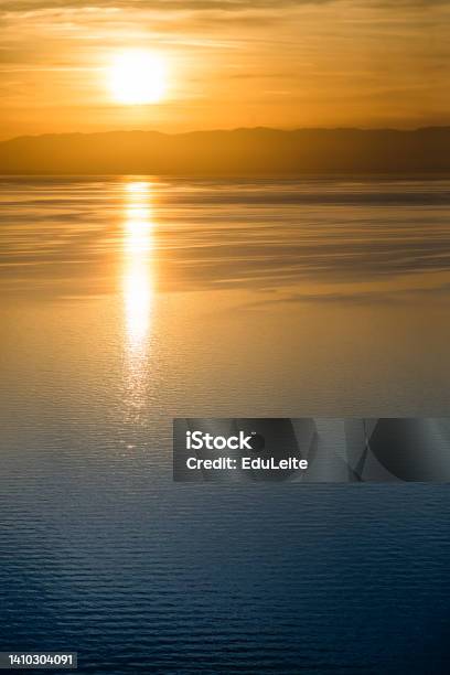 Sunset Over Lake Geneva Stock Photo - Download Image Now - Clear Sky, Climate Change, Color Image