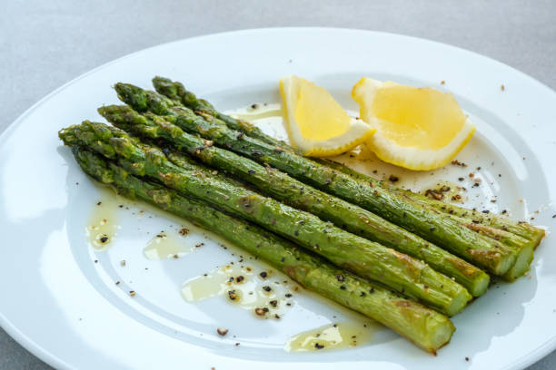 istock Bunch of cooked asparagus 1410304689