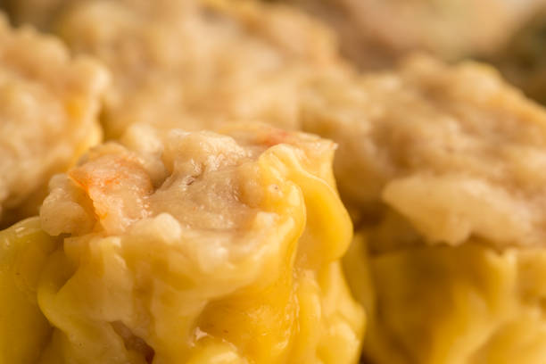Close up view of Shumai