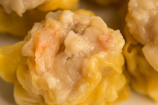 Close up view of Shumai