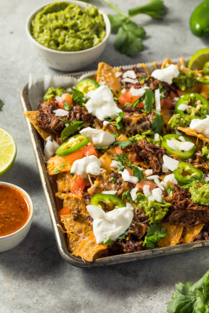 istock Homemade Mexican Shredded Beef Nachos 1410313209