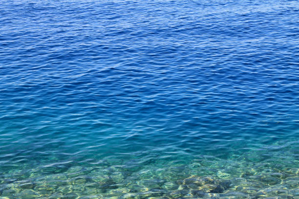 Adriatic sea background in Croatia stock photo