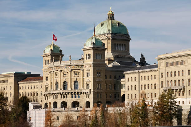 bern, the government building - berne swiss culture parliament building switzerland imagens e fotografias de stock