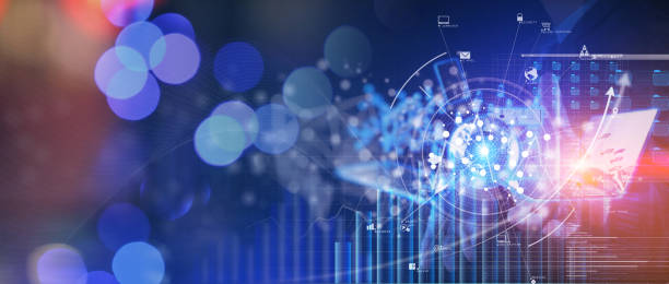 istock Businessman using all technology  global network connection on investor and customer with sale data exchange and development of business Financial and banking.Technology and digital marketing. 1410321006