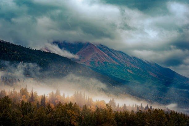 Mountains of Alaska in autumn.
