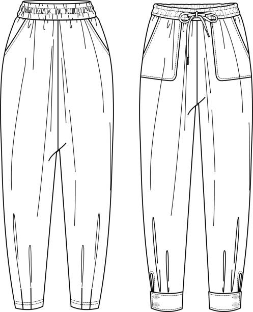 180+ Pants Outline Rear View Template Stock Illustrations, Royalty-Free ...