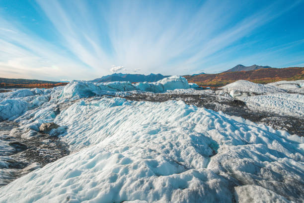 Matanuska Glacier ,The gigantic glacier is the largest in the U.S. that can be reached by vehicle.