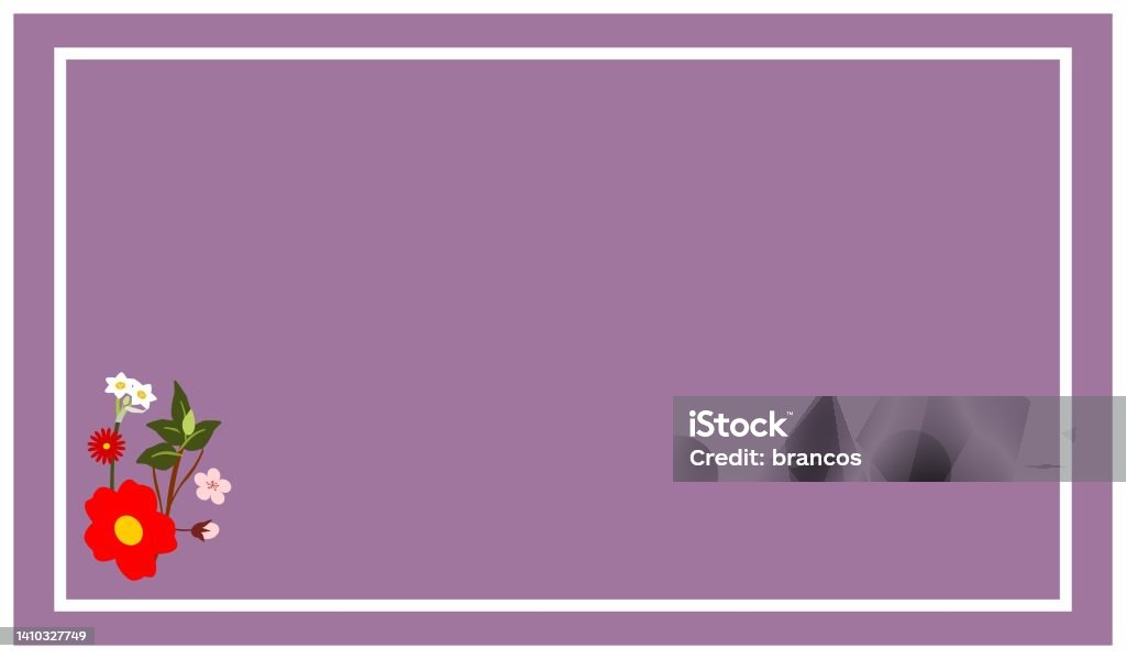 Spring Background Frame Rectangle Spring Flowers And Rectangular Frame Stock Illustration - Download ...