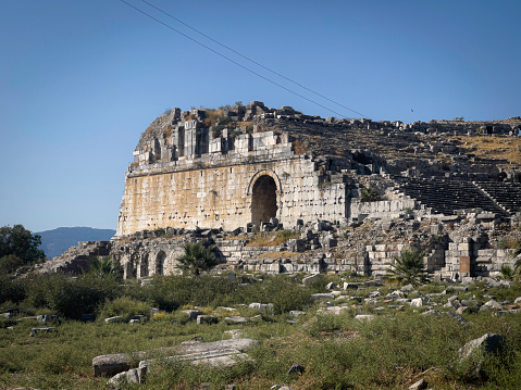 The ancient roman amphitheater at Miletus, Turkey.