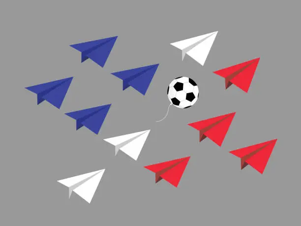 Vector illustration of France flag colors