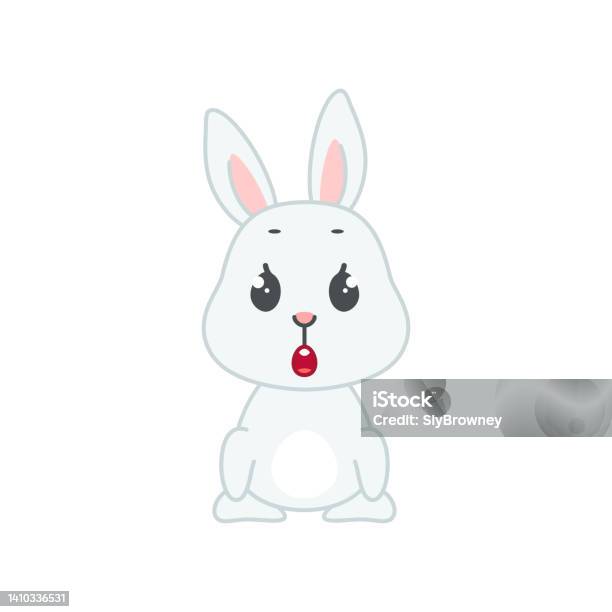 Surprised Rabbit Figure Cute Surprised Bunny Stock Illustration - Download Image Now - Animal ...