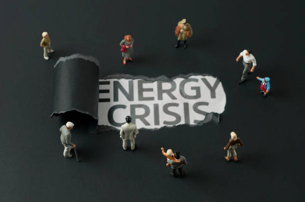 Torn Papers: Energy Crisis 2 - fotografia de stock