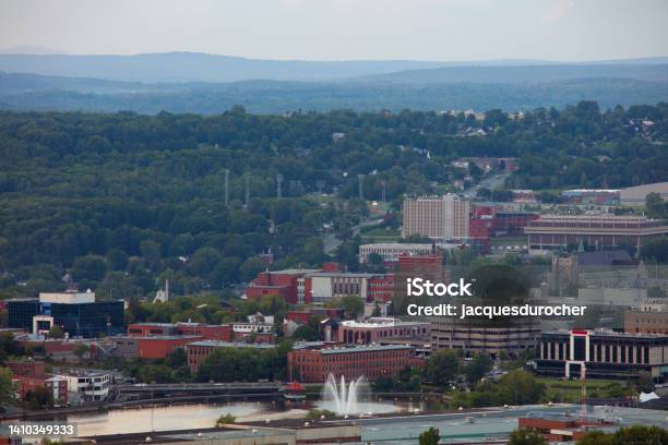 Sherbrooke Downtown Landscape Small City In Quebec Canada Estrie Stock Photo - Download Image Now