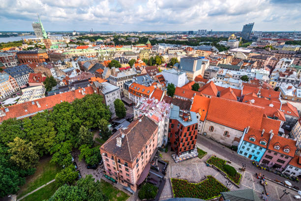 A view over the old town of Riga, Latvia