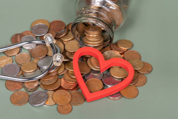 istock Medicine cost concept with heart treatment 1410356394