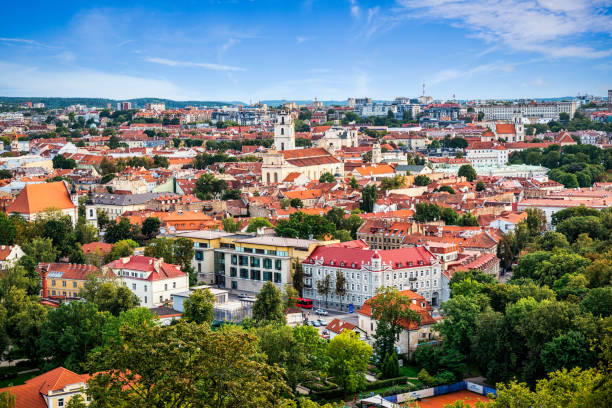 istock Aerial view of Vilnius downtown 1410356618
