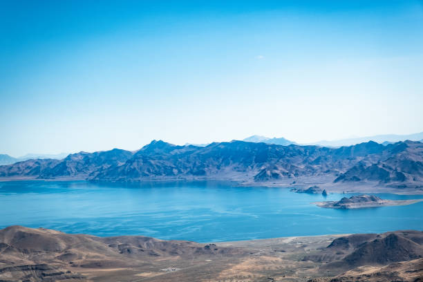 Southern End of Pyramid Lake in Nevada stock photo