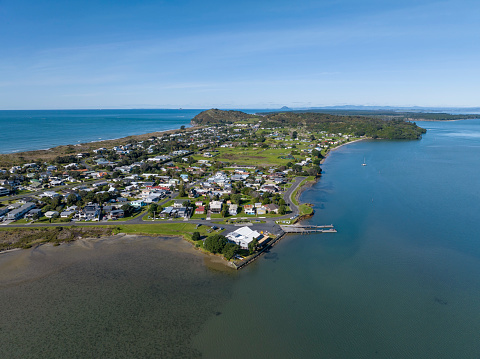 Beautiful aerial coastline of North Island, New Zealand
