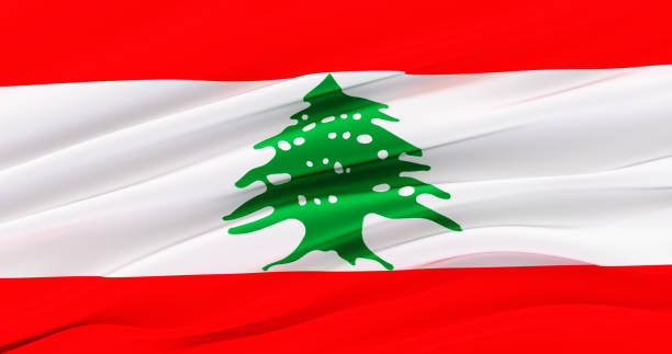 istock Lebanon waving flag, 3d render 1410363186