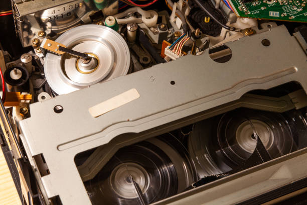 The inside of a Video recorder