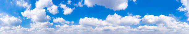 istock Panorama Blue sky and white clouds. Bfluffy cloud in the blue sky background 1410381620