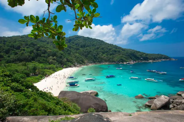 Photo of Phang Nga, Thailand-Mar 15, 2013 : clear water beautiful sea like a heaven at Similan island, Phang-nga Thailand