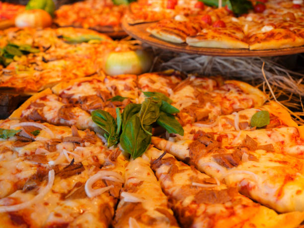 istock fresh italian pizzas in a restaurant 1410387543
