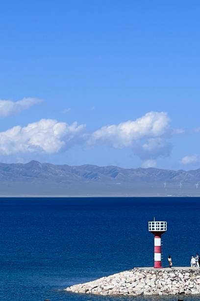 istock Lighthouse in Sayram Lake 1410392385