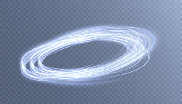Light effect Shimmering curved line. Light swirl PNG. Abstract design element. Vector Light effect Shimmering curved line. Light swirl PNG. Abstract design element. Vector wave png stock illustrations