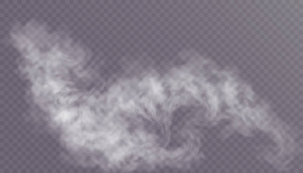 texturierte spezialeffekte von dampf, rauch, nebel, wolken. vektorisolierter rauch png - smoke stock-grafiken, -clipart, -cartoons und -symbole