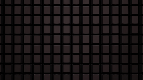 Blank Concept Keyboard Grid Wall Keys Black 3d illustration render