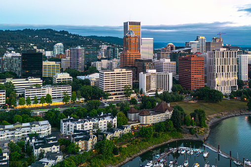 Aerial photo taken from drone British Columbia Greater Vancouver