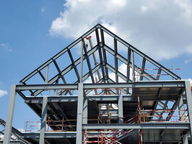 istock Houses built of steel structure. 1410406179