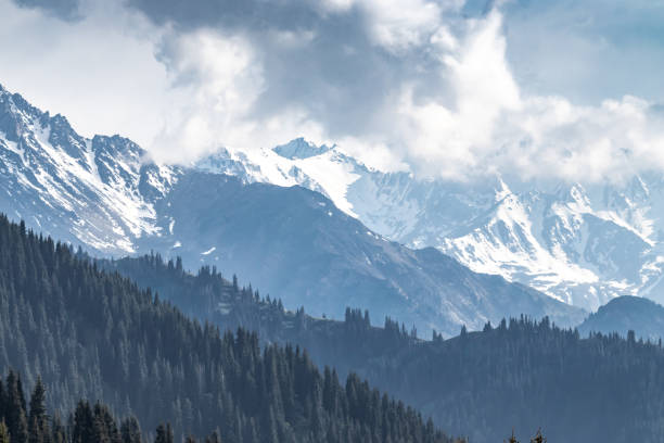 istock Scenery view of snow covered mountain landscape in sumer day 1410411981