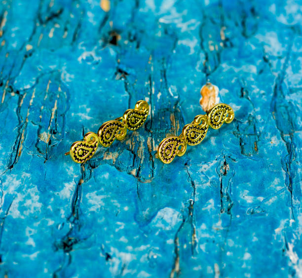 istock Buta Pattern Jewelry Earrings Azerbaijan National Pattern Antique 1410413302