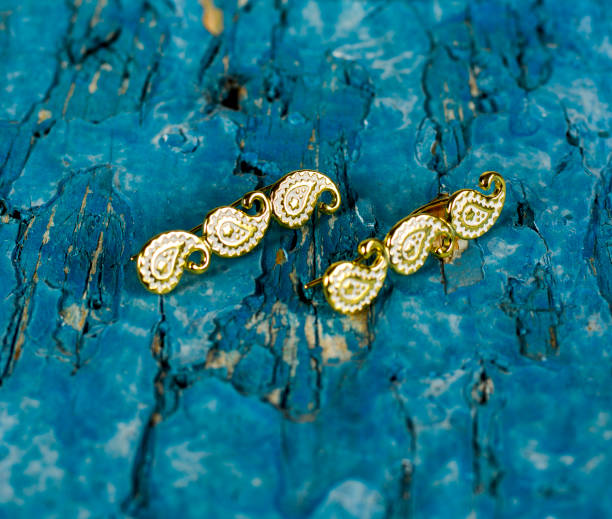 istock Buta Pattern Jewelry Earrings Azerbaijan National Pattern Antique 1410413305