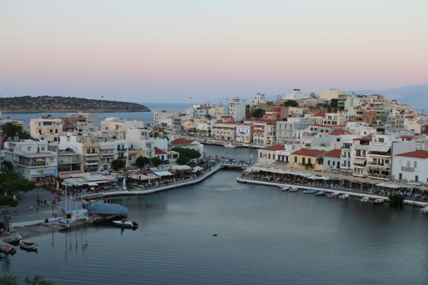 istock Agios Nikolaos at sunset 1410416129
